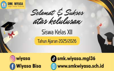 Selamat & Sukses atas Kelulusan Siswa Kelas XII  SMK Wiyasa Tahun Ajaran 2025/2026